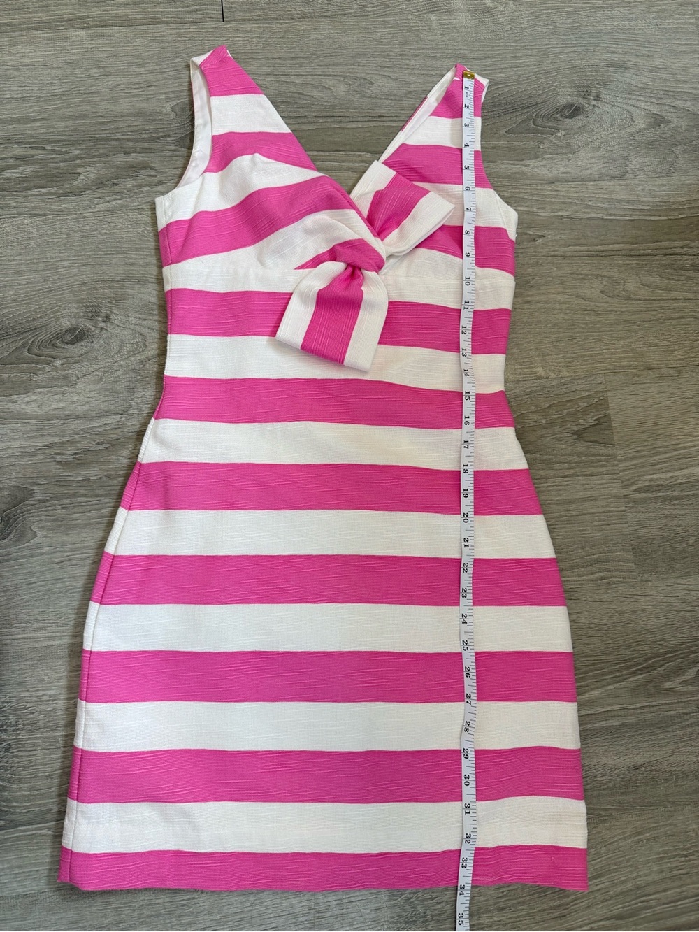 kate spade‎ Striped "silverscreen" Mini Dress Pink Bow. 🎀 Barbie - Picture 7 of 8